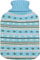Netagon 2 Litre Hot Water Bottle and Soft Knitted Cover - Great Gift idea for Both Children & Adults (Blue Stripe Pattern)