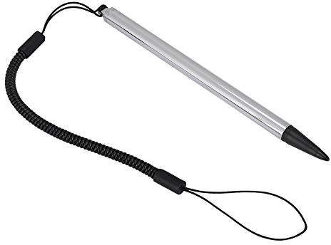 Kafuty Universal Touch Pen, Schwarz/Silber/Rot Resistiver Stift POS PDA Navigator Tablet Bildschirm Touch Painting Pen mit hängendem Federseil(Silber)