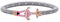 PAUL HEWITT Anker Armband Phrep Lite - Segeltau Nylon Damen Armband in Grau Weiß Rosa, Armband mit Anker Schmuck aus IP-Edelstahl (Roségold)