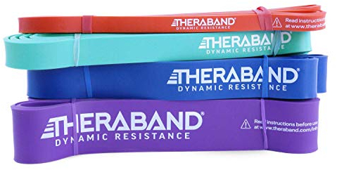 TheraBand Set mit 4 Stück (6,8-22,7 kg), Mehrfarbig.