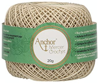 Anchor 4764020-00390 Häkelgarne, 100% Baumwolle, 390, Stärke 20, 27 Gramm