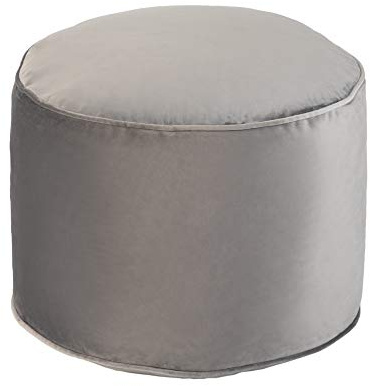 Loft 25 Sitzsack Schemel Pouffe Runder Samtbohnentaschen | Fußschemel für zu Hause im Wohnzimmer | Ergonomisches Design zur Körperunterstützung (Slate)