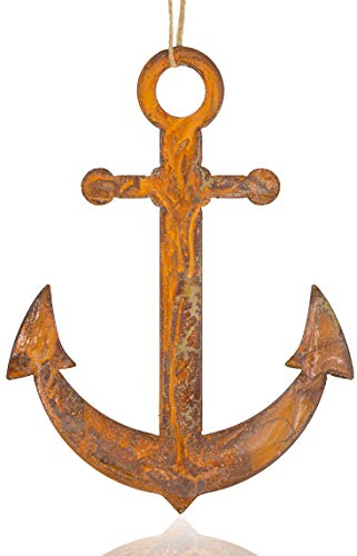 B2S BACK2SEASON Metall Anker zum Hängen Edelrost Dekoration Maritim Gartendeko H 30 cm
