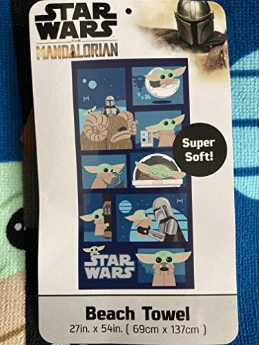 Disney Baby Yoda Handtuch – Star Wars Yoda Mando Summer Grogu Strandtuch misst ca. 68,6 x 137,2 cm – perfekt als Strandtuch, Badetuch oder Pool