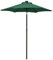 vidaXL Sonnenschirm mit LED-Leuchten Ampelschirm Gartenschirm Marktschirm Strandschirm Schirm Kurbelschirm Terrassenschirm Grün 200x211cm Aluminium