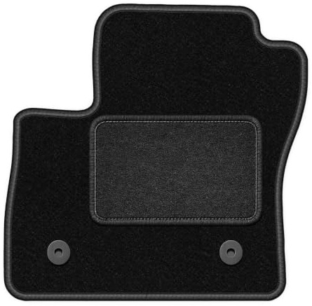 Velours-Fahrermatte passend für Ford C-MAX MK2 2011-2015, Schwarz, LUX | passend für Minivan; Velours-Teppich (Polypropylen), ca. 6,5 mm; rutschfest, runde Befestigungen (Typ FC)