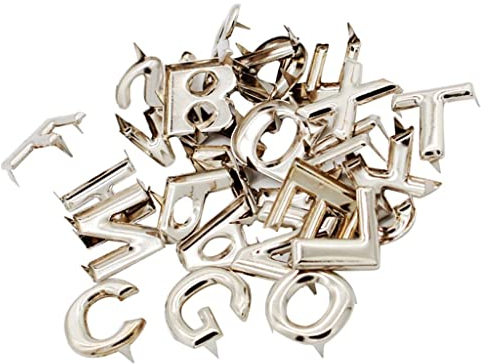 Perfeclan 26 Legierung Englischer Buchstabe Alphabet Klaue Nieten Nieten Mantel Hose
