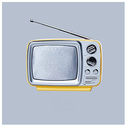 Retro TV Bluetooth Speaker Radio Recorder Old-fashioned 80s Portable Card Small Stereo (Color : Yellow, Size : 11)