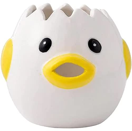 KOMUNJ Ceramic Egg Separator Egg Separator Chicken Filter Separator Egg Yolk Separator for Home Kitchen Bakery Camping Portable Cooking Tool Accessories