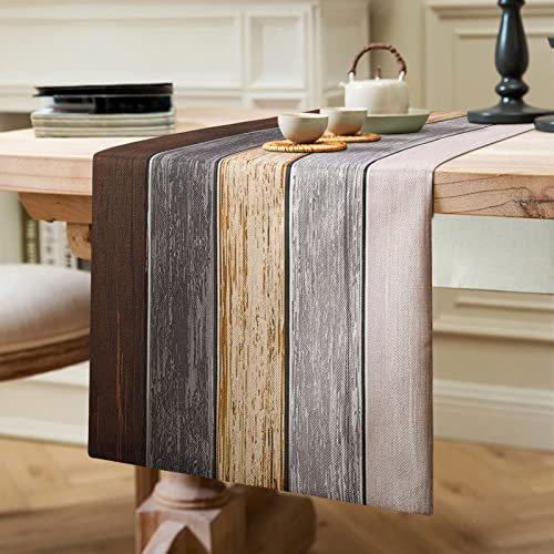 Tischläufer Braun Tischläufer Modern Küche Esstisch Dekoration für Drinnen und Draußen Urlaub Party Wohnzimmer Dekor Tischläufer 40 x 140 cm Qualitative Wohnzimmer Leinen Tischläufer Herbst