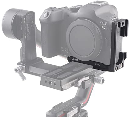 Hersmay Vertical Stand Arca Swiss Quick Release Plate EOS R7 L-Bracket Plate L Angle Camera Bracket Mount for Canon EOS R7 Camera Compatible with DJI Ronin RS2 RS3 Pro RSC 2