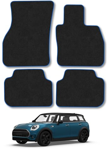 Mini Clubman (2015-2024) Carpet Car Mats | Blue Edge Trim Tailored Fit Floor Mats Full Coverage Protection Accessories Easy Clean Anti Slip Made in the UK