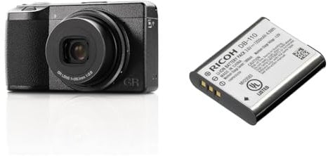 Ricoh GR IIIx Digital Camera [Focal length 40mm] [Equipped with24.2M APS-C size large CMOS sensor ] & DB-110 Li-ion Rechargable Battery For Ricoh GR III