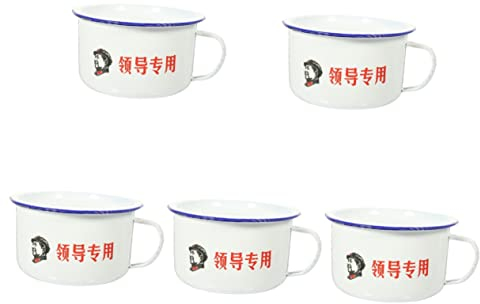 Enamel Soup Bowl Wedding Decor Asian Decor,2 Sets Enamel Lunch Box Metal Container with Lid Kids Ramen Bowl Metal Bowls with Lids Enamel Soup Bowls Popcorn Bowl Porcelain Ramen Bowl Handle Design Lunc