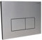 Plaque de Commande WC Suspendu 3/6L Design Chromée Brillant