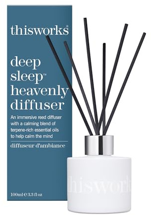 This Works Deep Sleep Heavenly Reed Diffuser, 100ml - Calming Lavender & Vetivert Essential Oils for Relaxation and Restful Sleep