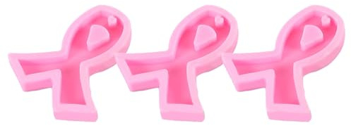 Lurrose 3 Pièces Moules Silicone Ruban À Bricolage avec Trou pour Pendentifs Porte-Clés Résine DIY 3.15X2.72X0.47 Pouces Moule Bijoux Artisanat Créatif