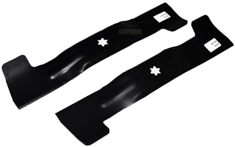 perfektGarten Jeu de lames High-Lift de 92 cm pour tracteur tondeuse compatible avec MTD MASTERCUT(Obi) GUTBROD 742-0672, 73