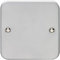 Single Heavy Duty Metal CLAD Blanking Plate Round Edged Wall Box Hole Cover Cap - Wiring Outlet Cable Tidy