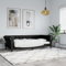 DJEKA Tagesbett Schlafsofa Sofabett Bett Sofa mit Schlaffunktion Bettgestell Schlafcouch Bettrahmen Einzelbetten Kunstleder Matratze Nicht enthalten-Schwarz-Kunstleder-90 x 200 cm-ohne Matratze