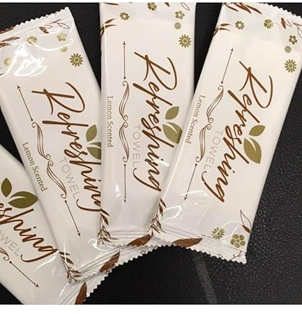 500 Lemon Fresh Wet Wipes Hand Towels Hot Cold Individually Wrapped Restaurant Individual Resturaunt Travel Hand Towel Catering