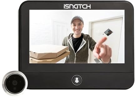 GBC Spioncino Smart Wi-Fi per Porte Blindate con Monitor 4.3, Rilevamento Movimento e Notifiche Push
