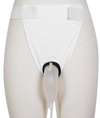 Externer Katheter für Männer,Urinal Pee Holder,Urinsammler aus Silikon, wiederverwendbarer Urinbeutel,mit Pee-Katheter-Kanal,für Männer, ältere, Bettlägerige Patienten mit Harninkontinenz