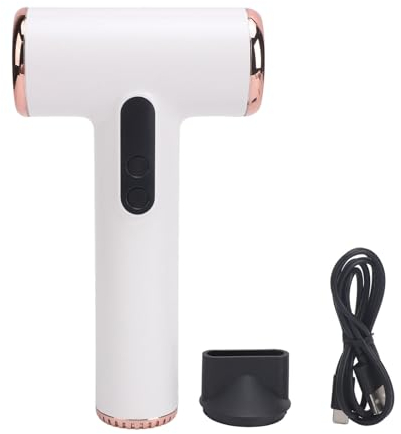 Secador de Pelo Inalámbrico, Secador de Pelo Recargable por USB con Pantalla Digital de Velocidad del Viento Ajustable, Batería de Larga Duración