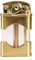 Transparente Öl Tank Retro Rocker Kerosin Feuerzeug Wiederverwendbare Winddichte Schleifscheibe Vintage Feuerzeug Einzigartiges Geschenk für Männer (Gold)