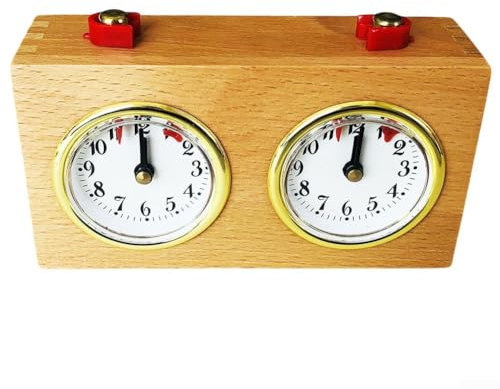 Schachuhr aus Holz, mechanische Uhr für präzises Timing in Schachspielen