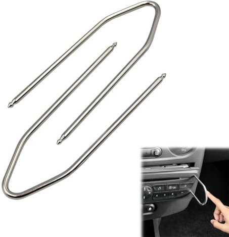 XPEX Strumento di sblocco autoradio per chiave di estrazione rimozione adattatore per rimozione radio da 2 pezzi, adatto alla maggior parte delle auto