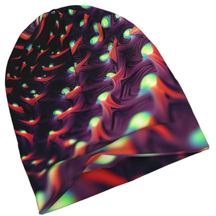 LHCVSFGW Bauhelme Beanie Mütze Unisex Strickmütze Warm Slouchy Skull Cap Cuffed Wintermützen, Fantasy Sci-Fi Dizziness, Einheitsgröße