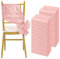 Teruntrue 60 PCS Satin Chair Sashes Ties,Bows Universal Chair Cover,Rose gold Sashes Chair Sashes for Wedding Reception,Banquets Party, Hotel Event, Chairs Decoration(17 x 200 cm)