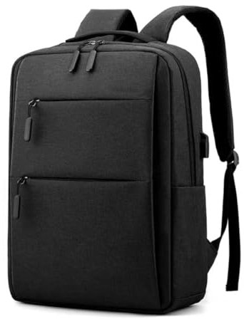 Genérico Mochila Antirrobo Impermeable para Ordenador Portátil de 17 Pulgadas, Mochila de Viaje y Ciudad para Trabajo y Escuela (NEGRO)