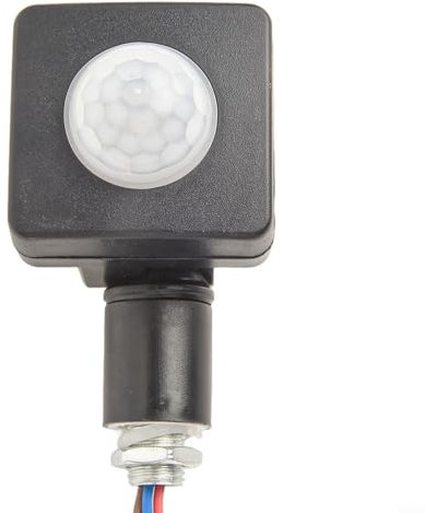 Sandyseptember Motion Sensor Replacement 180 Degree PIR Motion Sensor Switch For LED Outdoor Light with Adjustable For Garden Backyard Garage Doorways(Black)