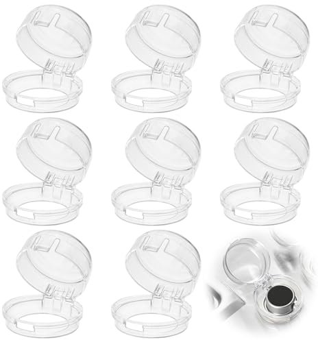 YUXIANLB Lot de 8 housses de sécurité transparentes pour boutons de cuisinière à gaz, résistantes à la chaleur, taille universelle pour sécurité des enfants