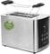 EMERIO Edelstahl Toaster mit großem Display | 2 Toastschlitze | Zentrierautomatik | Krümelschublade | Abbruch/Auftauen/Erwärmen | 7 Bräunungsstufen | Brötchenaufsatz | BPA-frei | 800W | TO-128308