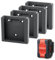 Lot de 4 Supports de batterie pour Bosch 18V - Support mural à verouillage, fixation pour batteries ProCore et GBA Pro Bleu