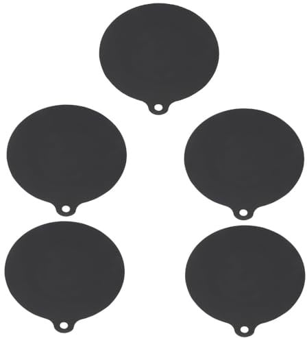 5 Pieces Black Silicone Mats, Induction Hob Cover Mat,Induction Cooker Protective Mats, Silicone Anti-Slip Mats, Heat-Resistant Silicone Mats, Kitchen Supplies Insulated Mat