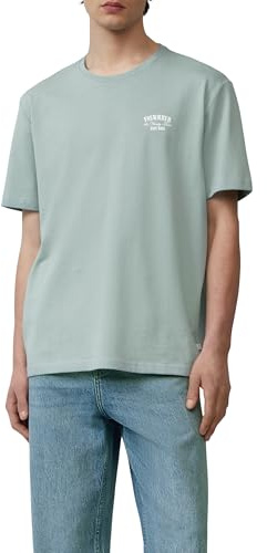 QS Rundhals T-Shirt in Schwerer Jerseyware mit Frontprint
