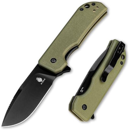 Kizer Nice Guy Klappmesser, 2,84 Nitro-V-Klinge, Leichtes Scharfes Camping und Outdoor Messer, G10 Griff Survival Messer mit Liner Lock Flipper EDC Messer V3011A1
