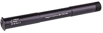 Janmobrian Perno Passante,Adattatore Perno Passante Hub Bicycle Hubs Tube Shaft MTB Road Bike Quick Release Thru Axle Spiedi(L 148 M15x1.5)