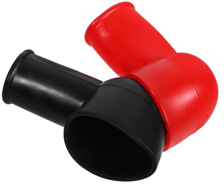 Operitacx 2pcs Battery Terminal Covers Positive Negative Battery Terminal Protectors Car Accessory Insulating Caps for Automotive and Marine Use