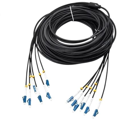 RGFDLJN TPU-gepanzertes optisches Kabel, 2/4/6/8 Kern, robuste und weiche optische Faserbrücke, Patchkabel, SC UPC, LC UPC, Singlemode, 10 m bis 50 m(2-core 2LC-2LC 10m)