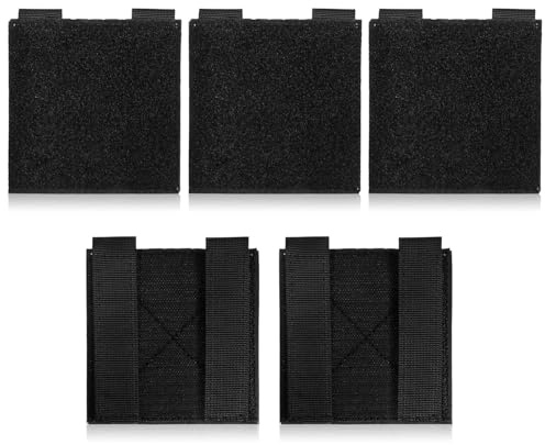 5 Stück Abzeichen Patches Board, 10.5x10.5cm Molle Panel Klettpatch Nylon Molle Klett Adapter für Patches mit Festem