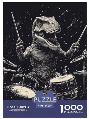 Dinosaurierier Puzzle 1000-teiliges Schlagzeug Puzzles Impossible Geschicklichkeitsspiel 100% Recycelter Pappe Home Dekoration 38x26cm/1000pcs