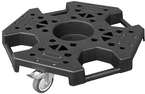 Kunzer 7FR72 Felgen- und Reifenrangierer Ø 720 mm - Transporthilfe für bis zu 8 Auto-Reifen, 200 kg - mit Radmuttern-Ablage