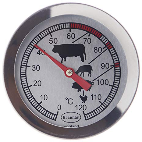 Brannan Meat Thermometer Easy to Read Dial Food Probe For Use in Kitchen Air Fryer Oven Cooking For Food