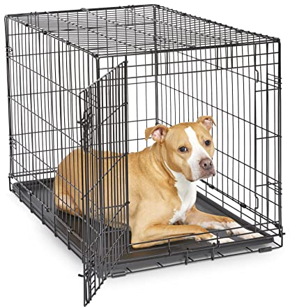 New World B36 Hundebox, mit Einzeltür, 91 cm, für kleine Hunderassen, mit auslaufsicherer Bodenwanne, Bodenschutzfüßen und patentierten Funktionen