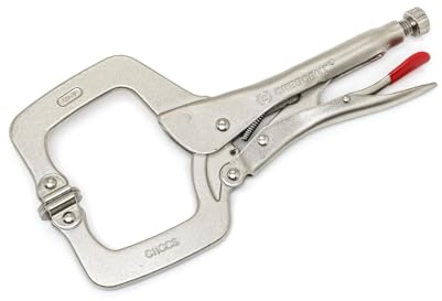Crescent C11CCSVN 279mm/11-Inch Locking C-Clamp Pliers with Swivel Pads - Silver
